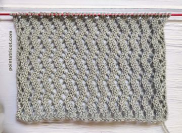 Point Ajouré en zigzag au Tricot