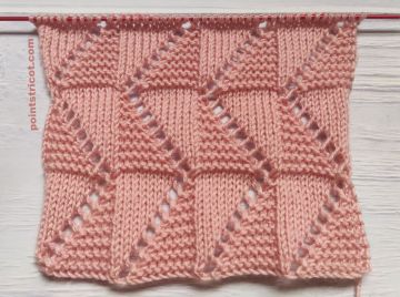 Point mousse zig zag au tricot