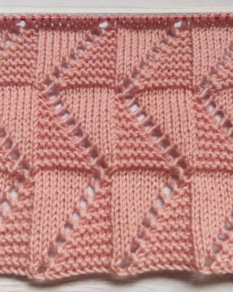 Point mousse zig zag au tricot