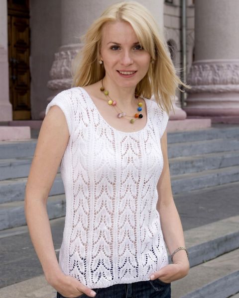 Top Ajouré au Tricot