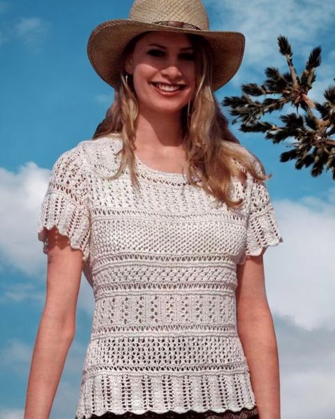 Top Ajouré au Tricot