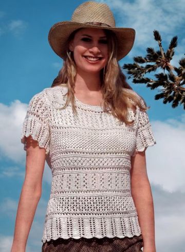 Top Ajouré au Tricot